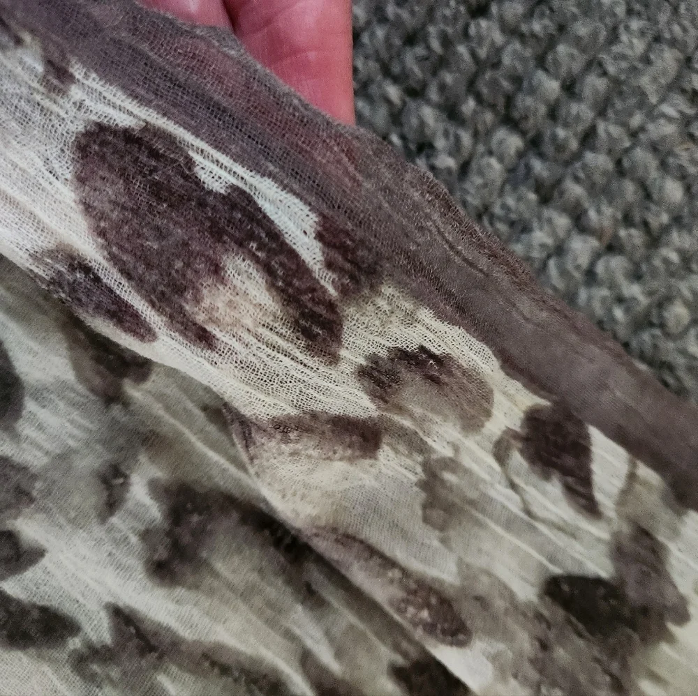 LOFT Gray Leopard Print Infinity Scarf